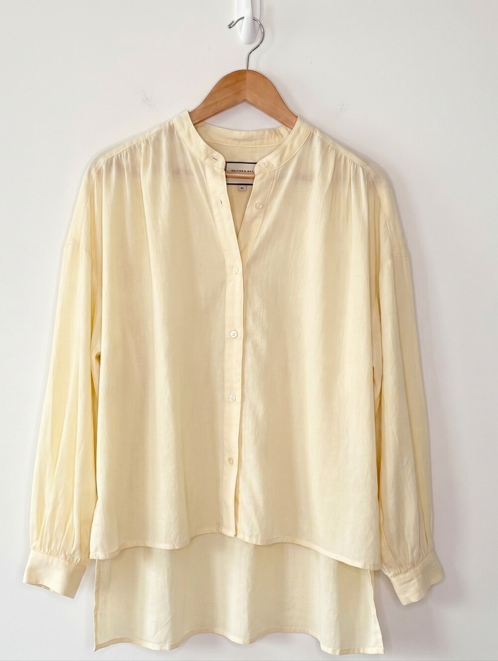Tuckernuck Beige Button Down Shirt Blouse XXL Drop Shoulder $128